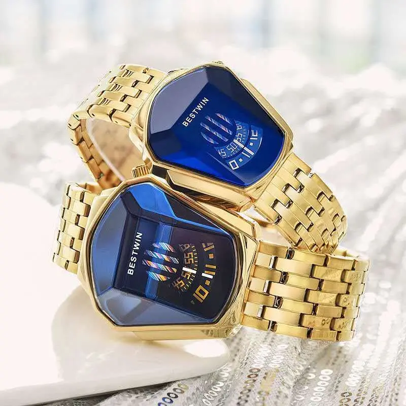 BESTWIN 6615 Brand Couple Luxury Fashion Sport Watch Sport Quartz  Wristwatch Top New Design Lovers Casual Men Clock Reloj