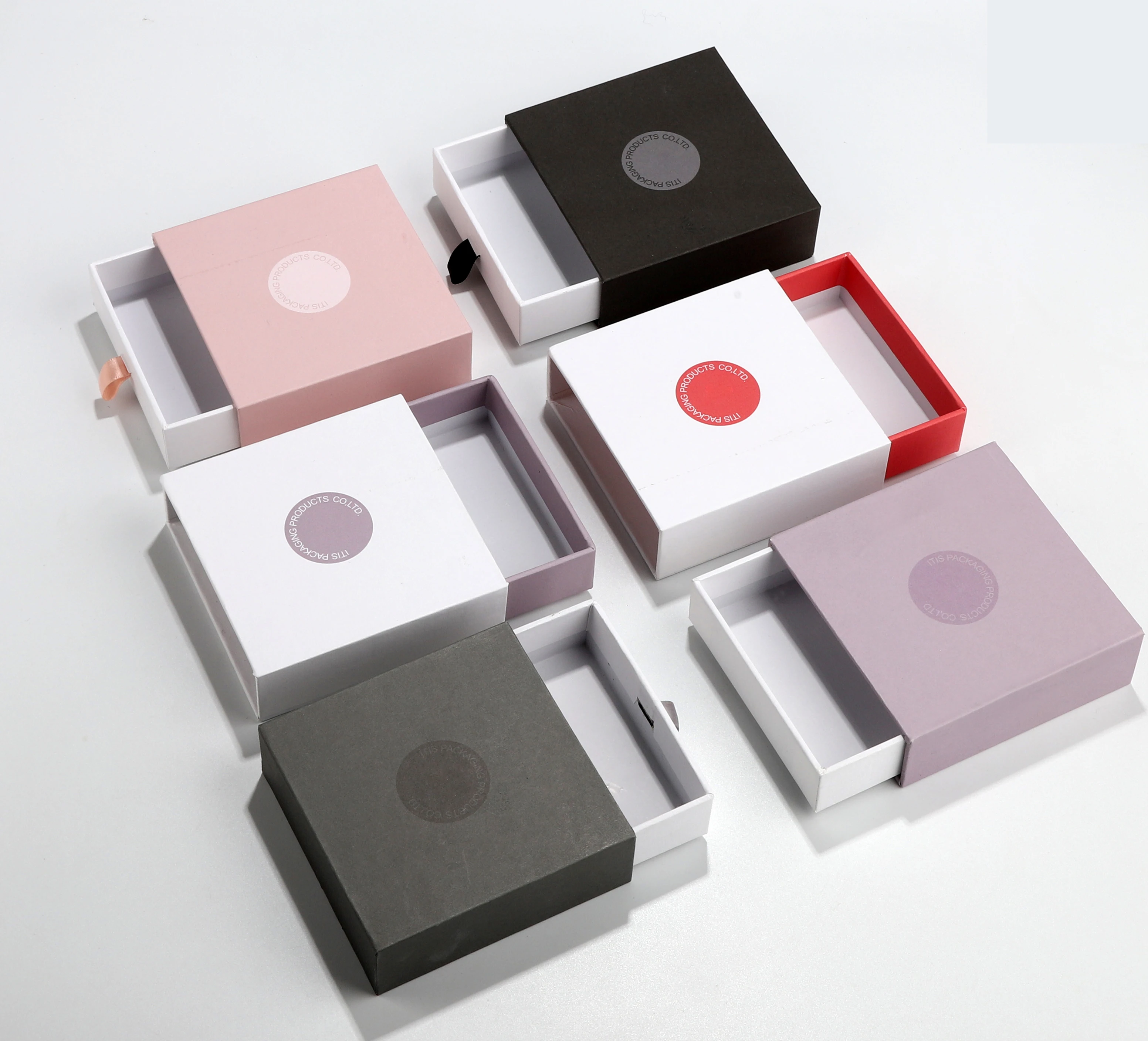 factory custom jewelry box wholesale  grey board rigid packaging with insert  for diamond rings earrings necklace presentation-1