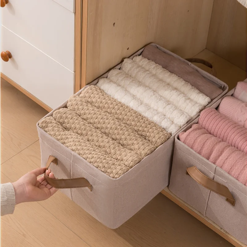 High Quality Eco-friendly Rectangle Shaped Cloth Organizer Box Lid 35L Capacity Modern Style Custom Color Custom Size Storage supplier