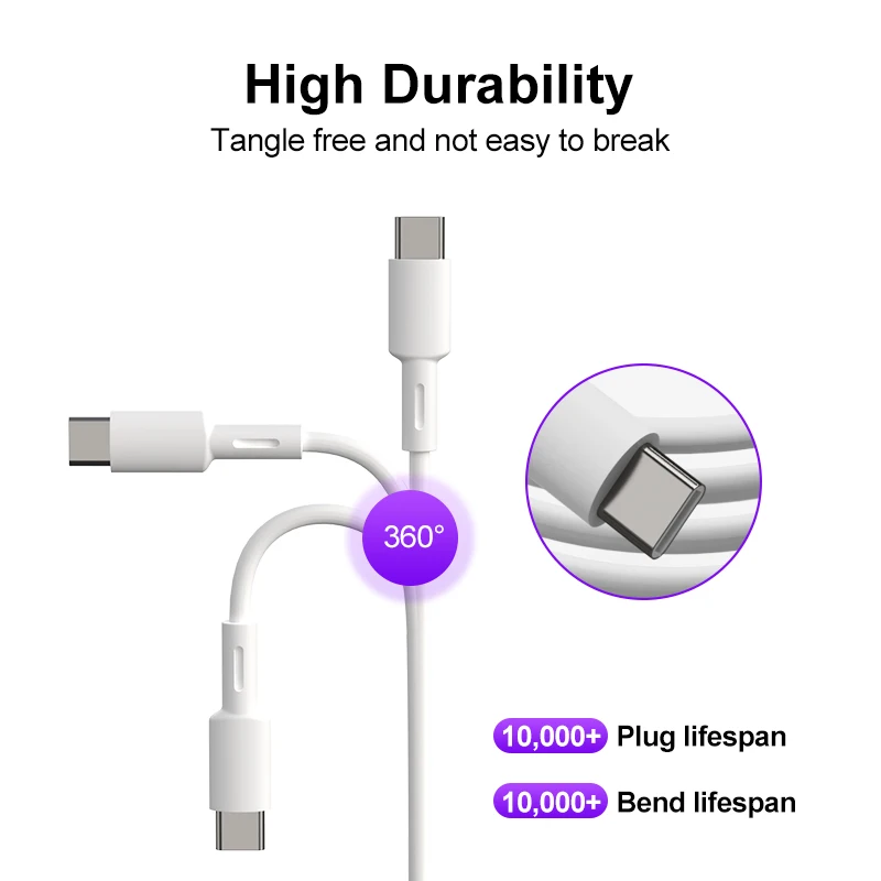 Горячая продажа PD 60W кабель для быстрой зарядки Компьютерные Кабели USB C к C Type C кабели для передачи данных для samsung