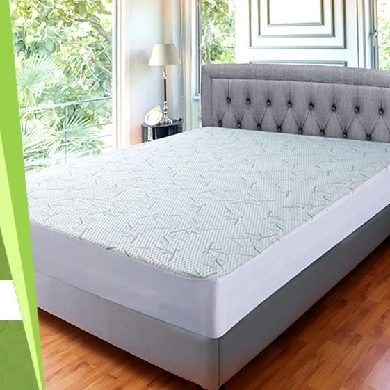 
 OEM больница Роскошные бамбуковые волокна ткань водонепроницаемый матрас крышка вязаная юбка кровать установлены протектор  