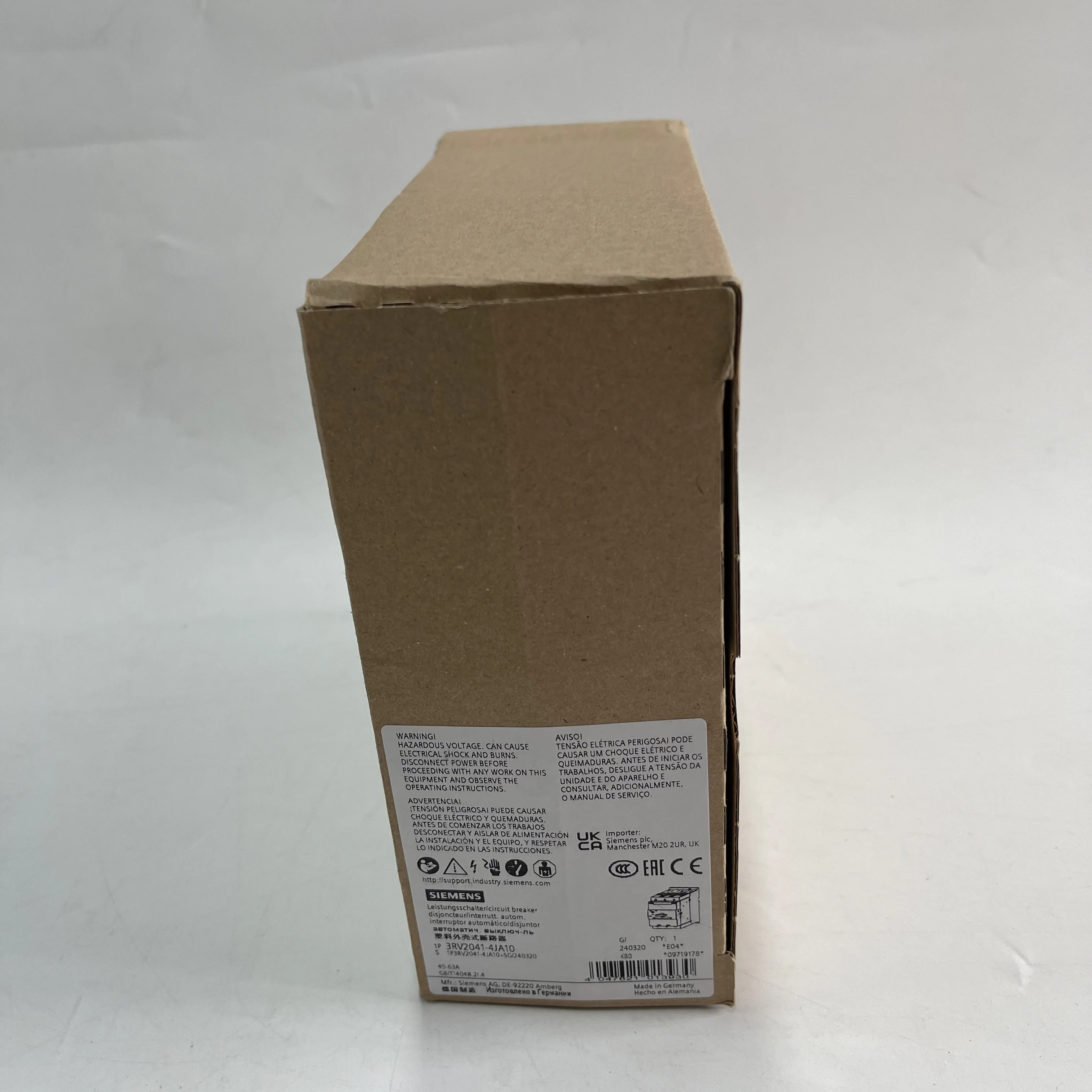 Siemens Circuit Breaker 3RV2041-4JA10 Siemens Circuit Breaker 3RV2041-4JA10