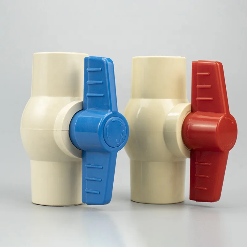 Quality Valves Supplier Pntek Custom ASTM 2846 High Quality 3/4" Plastic CPVC Pipe Fittings 2 Way Ball Valves 1/2"