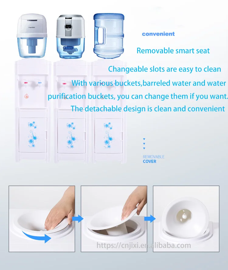 Manufacturer Wholesale Water Dispenser Vertical Household Cold and Hot Ice Refrigeration Barreled Water Office Dormitory