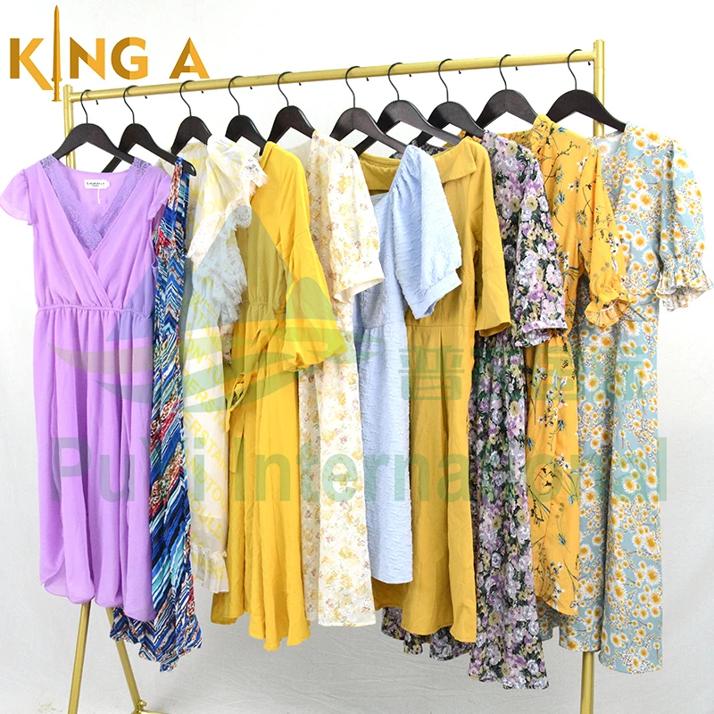 Cheap Maxi Dresses Free Bale Used Clothes Ladies Vintage Cotton Dress