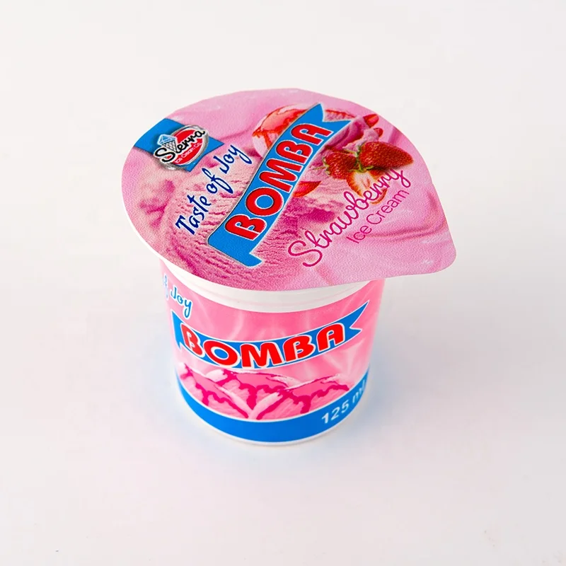 125ml Printed Packaging Yaourt/yogurt Cups Die Cut Aluminum Foil Sealing Lids