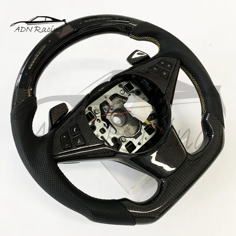Real Carbon Fiber LED Steering Wheels For BMW E60 M5 E63 M6