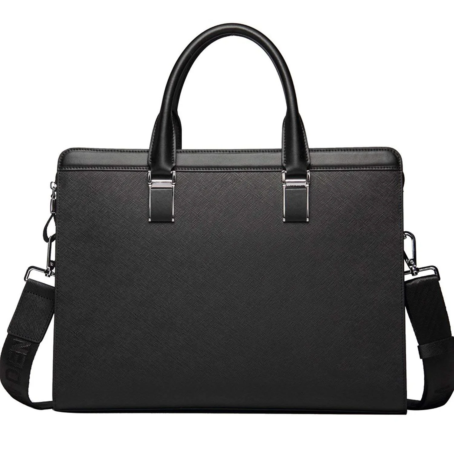 Classical Saffiano Leather Briefcase Men Business Genuine Leather ...