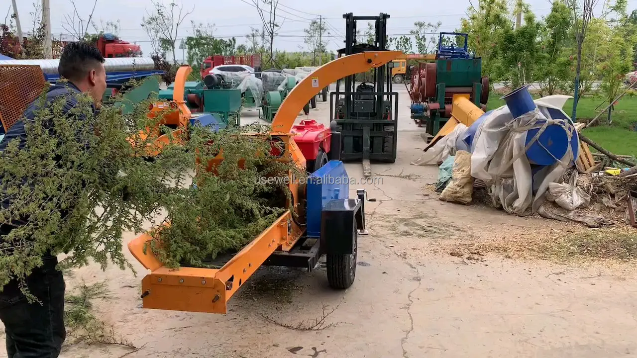 Heavy Duty Timber Twig Crusher Grinder Tree Branch Cutting Machine
