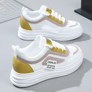 W1792 Women's High Rise Loafers Breathable Mesh Sports Shoes with Thick Sole for Spring/Summer Versatile Casual Look