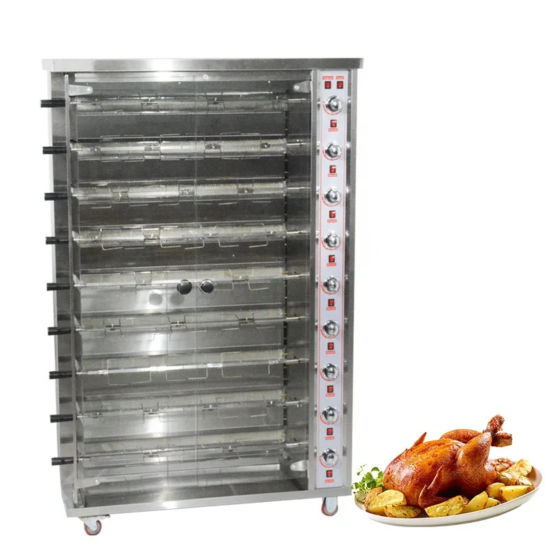 Hej-9p Commecial Fried Chicken Shop Electric Chicken Rotisserie