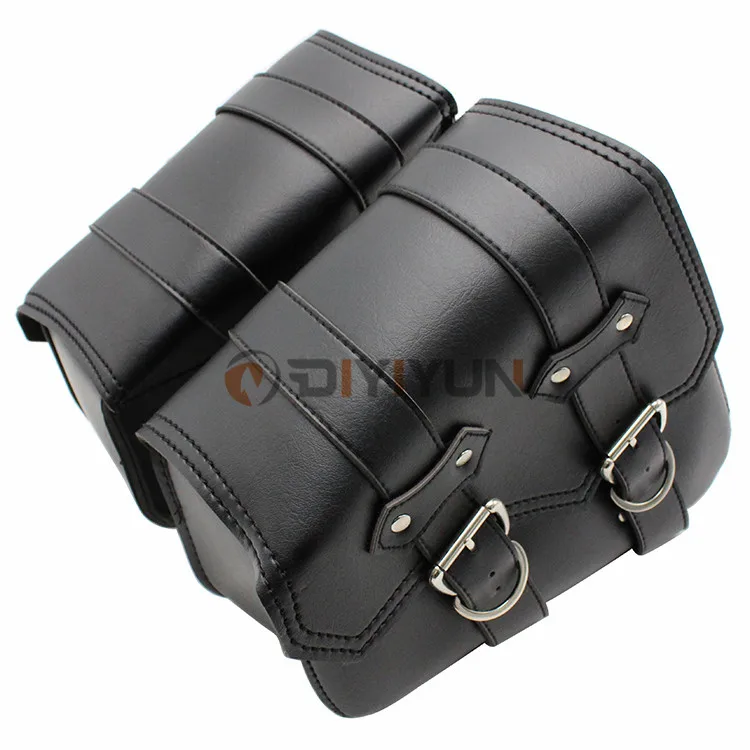 Saddle Bags Side Storage Tool Pouch Bag for Suzuki Harley Cruisers Motorbike 
