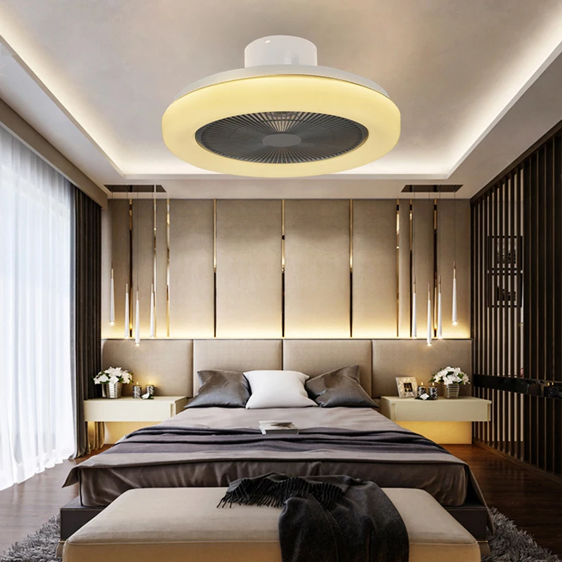 Low Noise Modern App Control Home Bedroom Living Room 220V Smart Led Ceiling Fan With Light and Remote Control