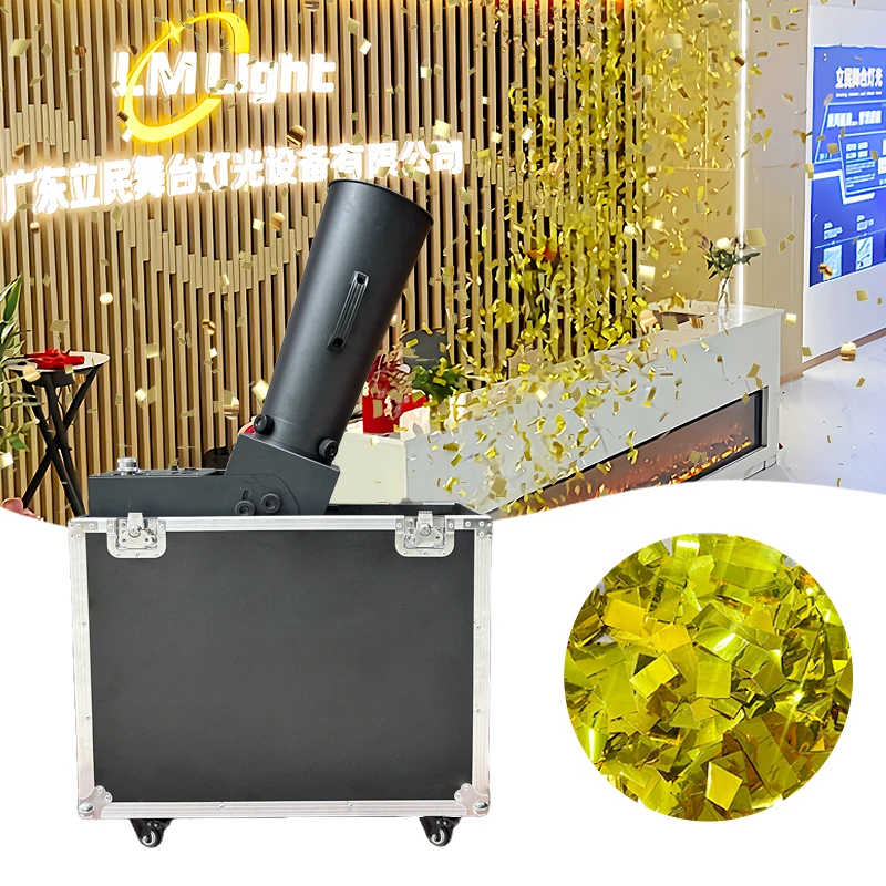 Mini Adjustable Angle Paper Blast Launcher Cannons Machine Dmx Small Co2 Confetti Machine for Events Club Festival Stage Party