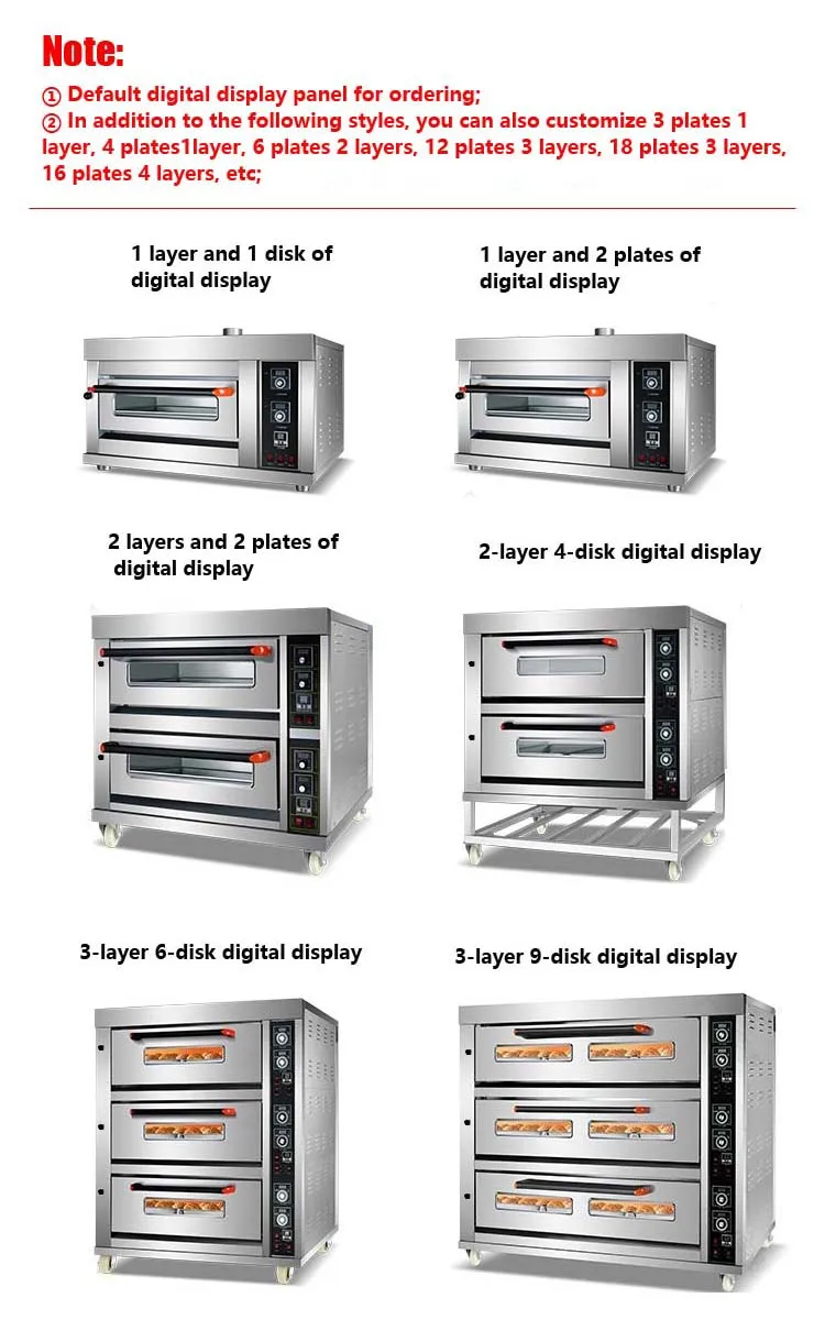 Commercial bakery Equipment Industrial Gas bread bakery oven price  1 2 3 deck bread maker pizza baking oven making machine