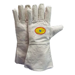 White Armor 24-Wire Full-Lined Electric Welding Gloves Wear-Resistant Canvas Work Gloves for Labor Protection Safety Gloves