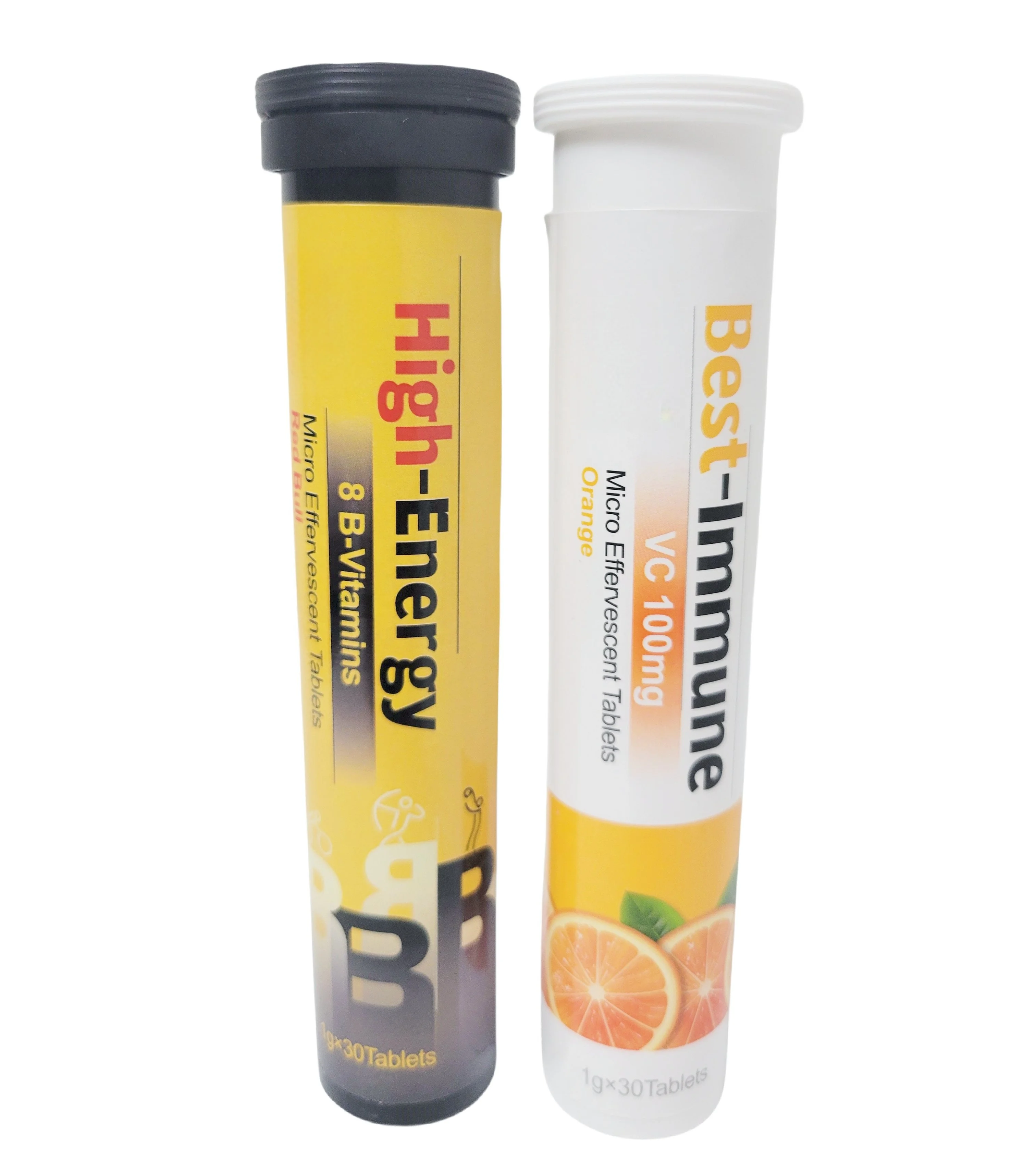High Quality OEM Vitamin C 100mg Buccal Lozenge Tablet / Vitamin C Micro Effervescent Tablet