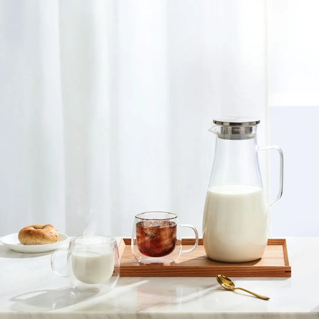 Cnglass Clear Milk Tea Cup Glass Coffee Espresso Cups Microwave Safe Customised Double Dual Wall