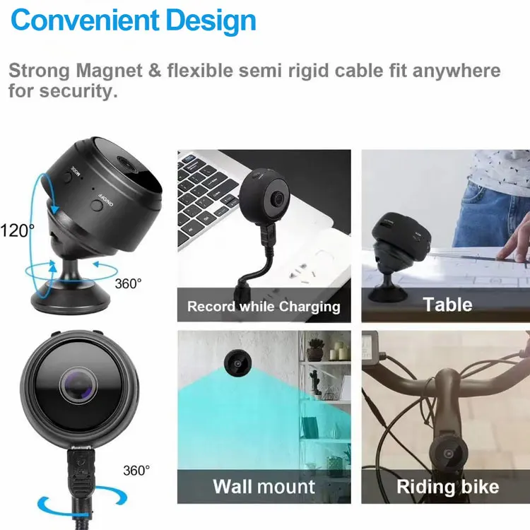 Infrared Night Vision Security Camera WIFI CCTV Camera HD 1080P IP Camera Portable Camara Security With Magnetic