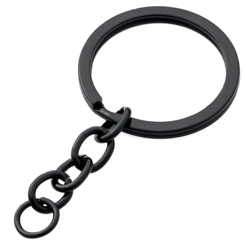 Shapenty 70PCS Small Black Key Rings - 20mm Metal Split Keychain Rings For Keys & Crafts (0.75 Inch)