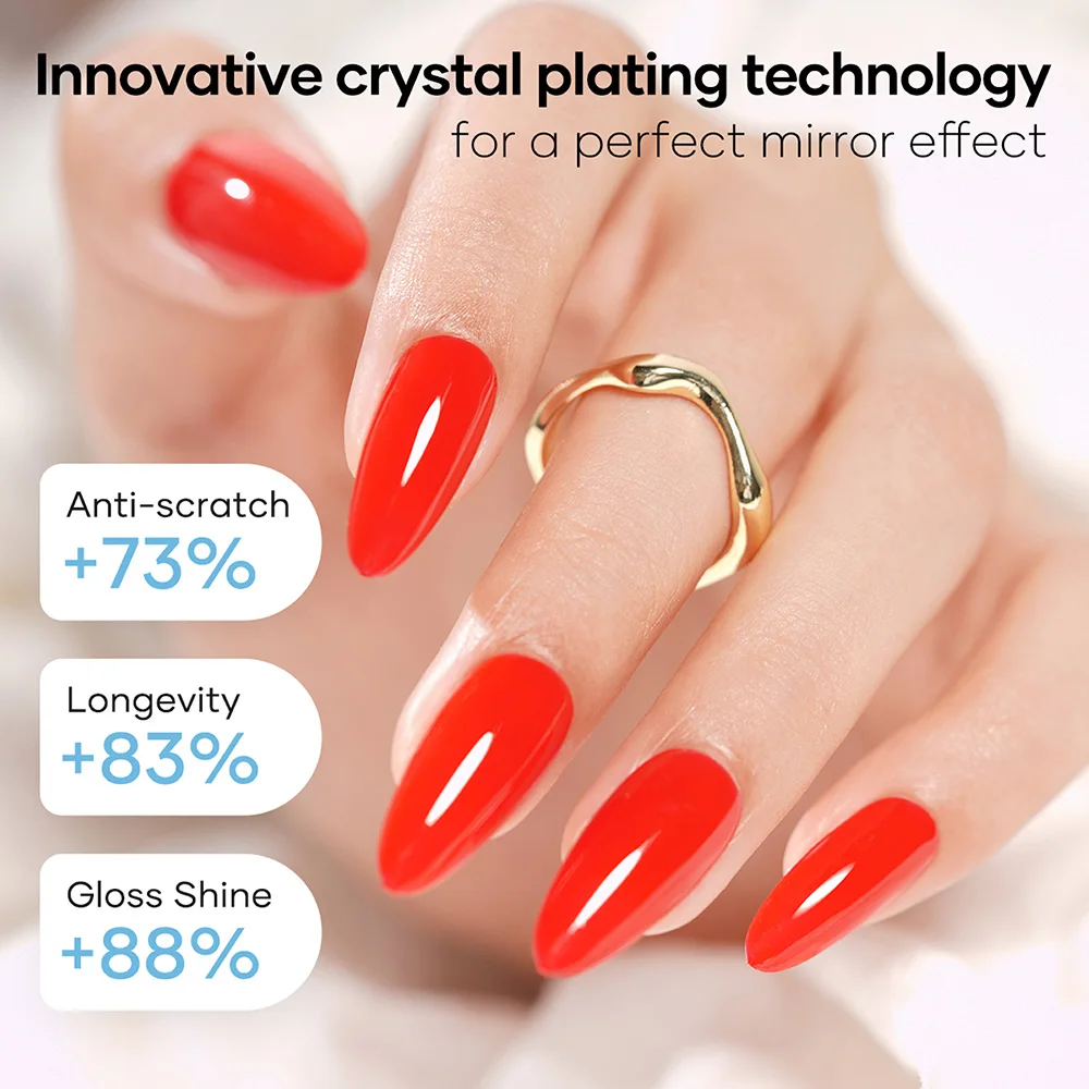 MissGel 2026 New Top Coat Private Label Nail Polish Soak Off UV/LED Gel Polish Top Coat Gel High Plated Crystal Top Coat Gel