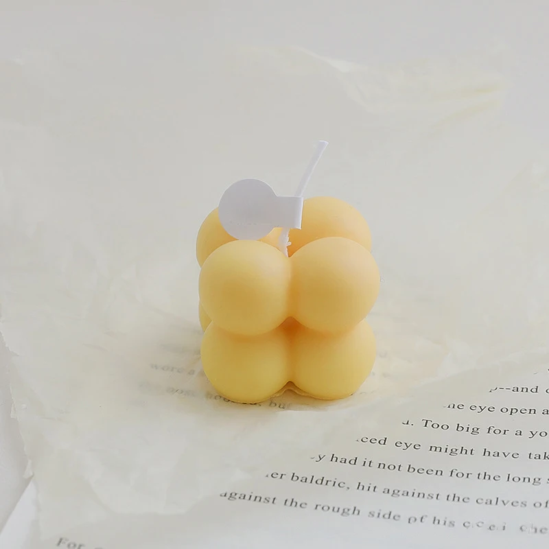 Small Bubble Cube Candle Soy Wax Aromatherapy Scented Candles