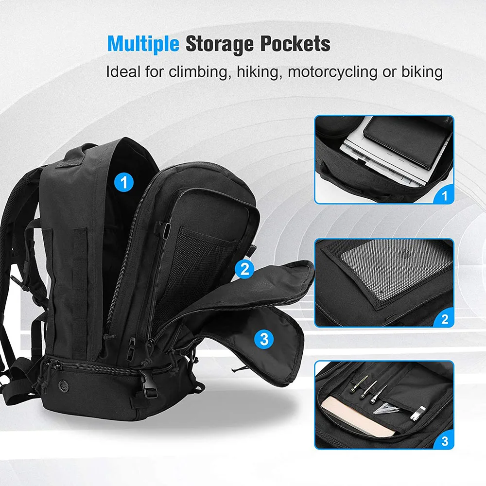 Oleaderbag Practical Large Backpack Removable Assault Backpack Cushioned Shoulder Strap and Belt Bag