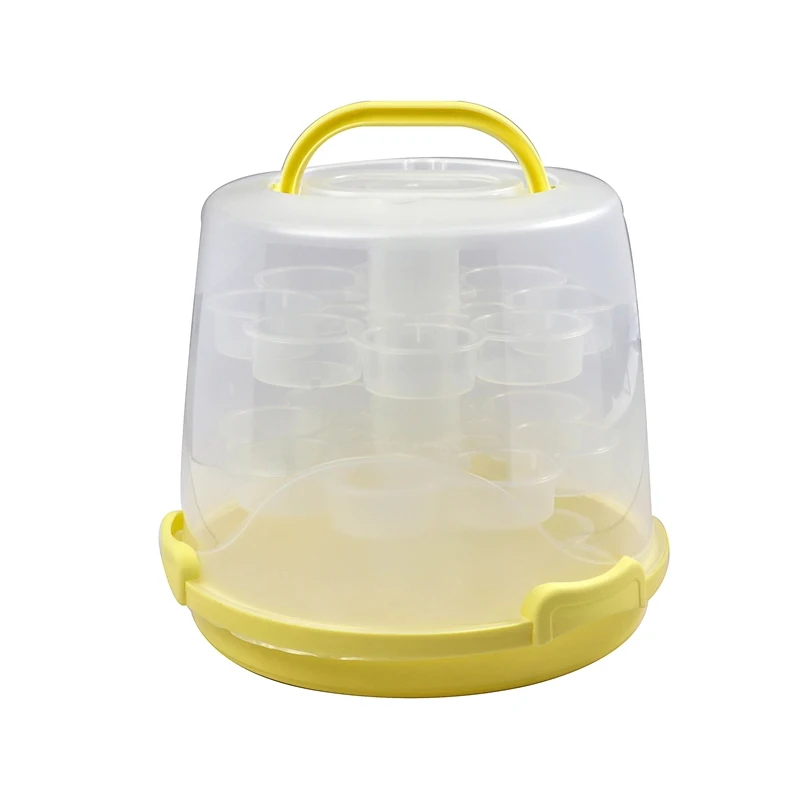 24-Cup Plastic Cake Carrier Container Snap and Stack Cupcake Muffins Holder for Cake Tools
