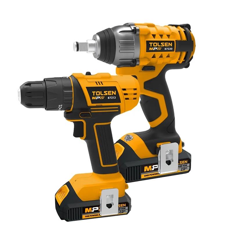 TOLSEN 87240 20 в 1500 об/мин 35 нм желтый литий-ионный электроинструмент наборы беспроводных комбинированных инструментов