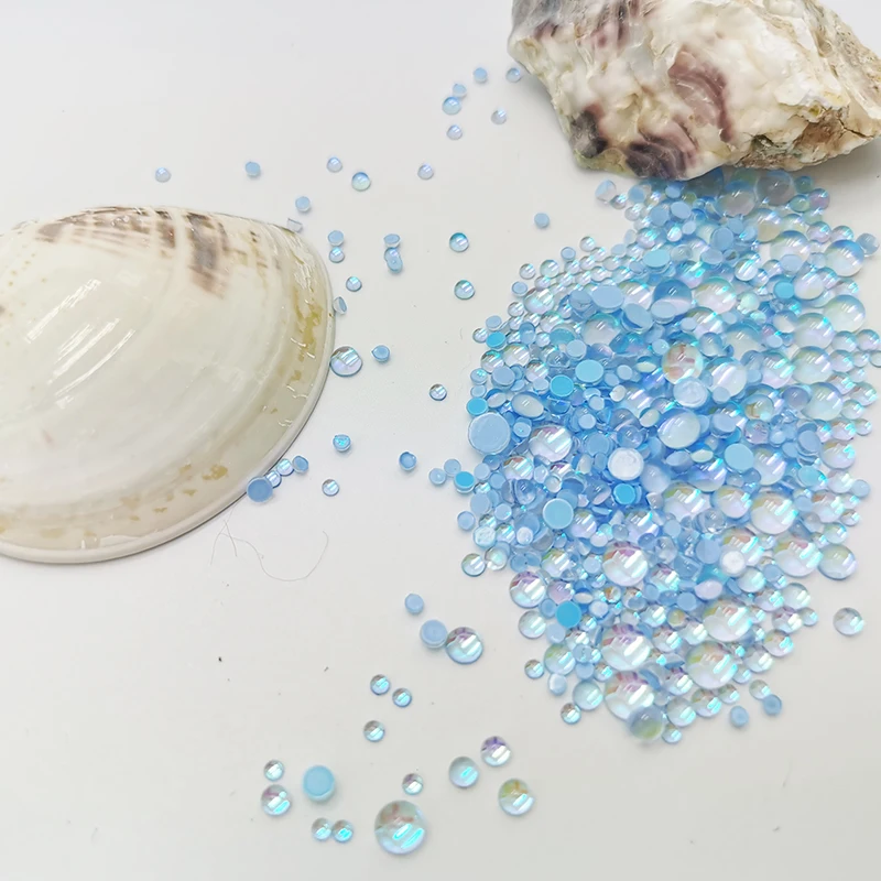Wholesale Bulk Multicolored Luxury Sea Glass Beads 12 Grids 3D Nail Crystal Flatback Glass Non Hotfix Rhinestones For Fabric.jpg