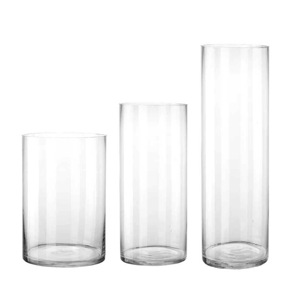 Clear Glass Candle Holder Tube Shade Open Ended Lamp Shade Soda Lime