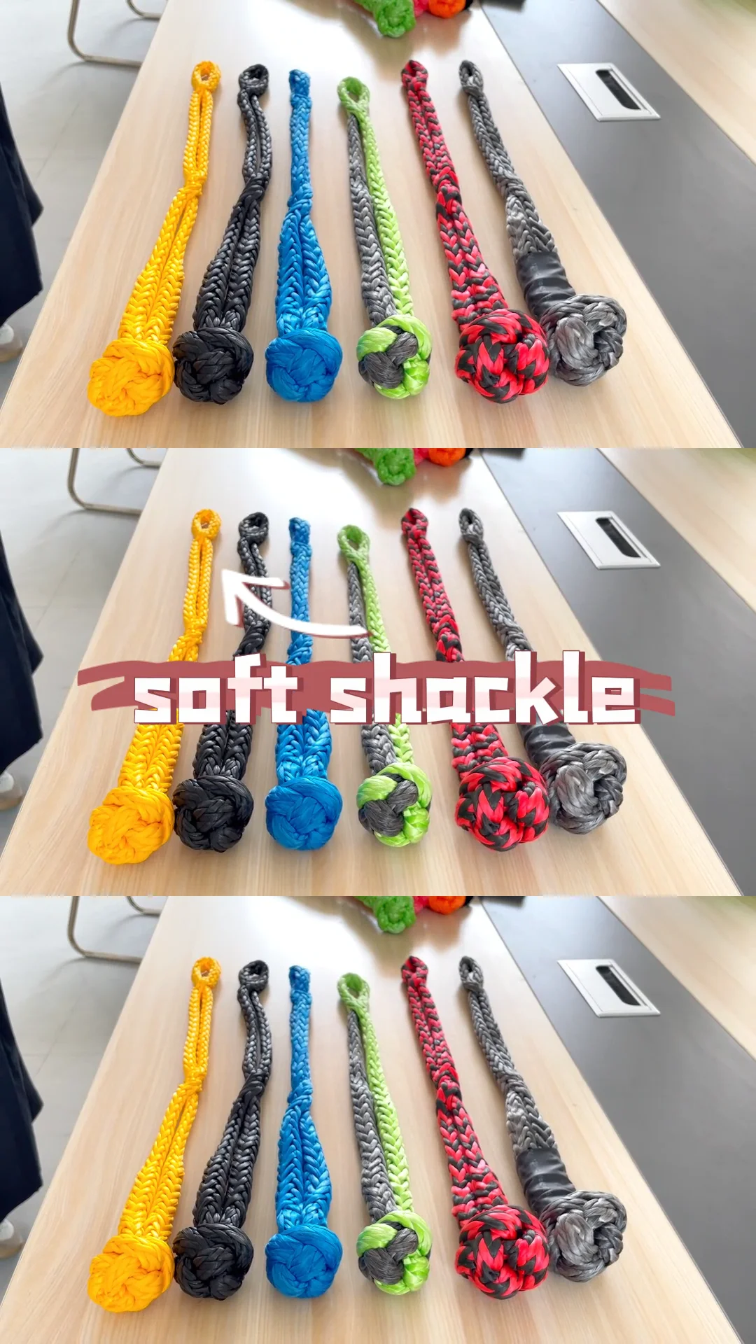 Quatily Soft Shackle Synthetic Soft Rope Shackles For Winch Outdoor Activity Red 9mm55cm - View #2