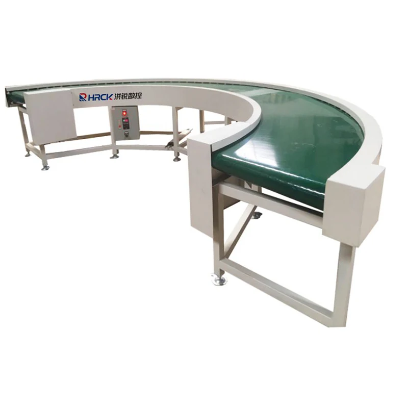 Industrial Flat Pvc Belt Line Turning Curved Conveyor Machine Assembly Equipment Hongrui Manufacture