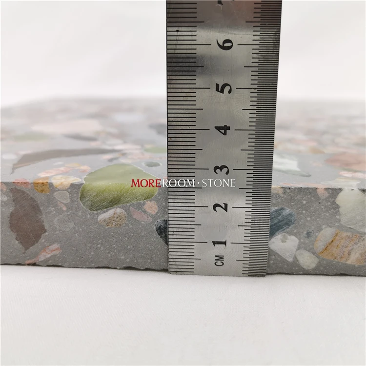 Multi Colors Natural Terrazzo Tiles Slab with Marble Chips
