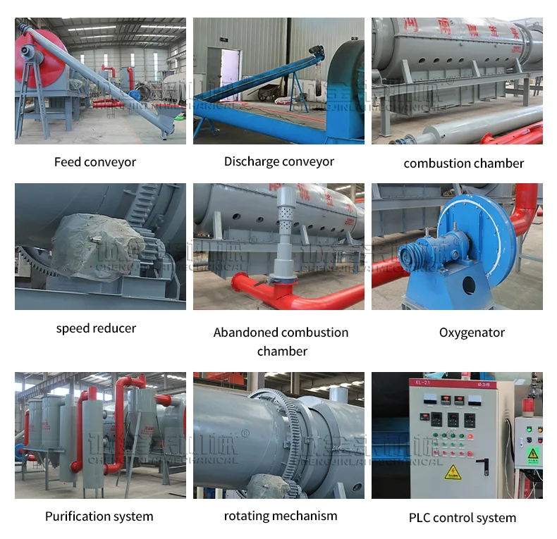 20 Years Experience Continuous Carbonization Furnace Sawdust Log/palm Shells Carbonization Furnace Charcoal Making Machine