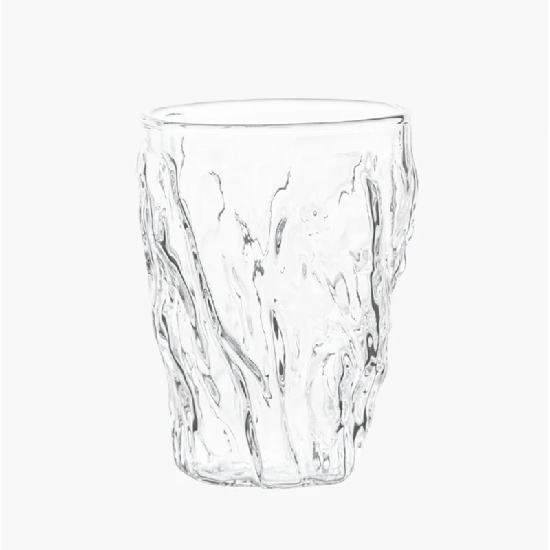 2024 Creative Clear 330ml Crystal Glass Coffee Cup with Gold Rim Drinking Glasses Water Milk Juice Coffee Mug