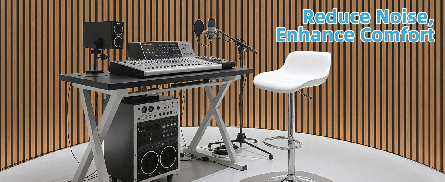 Acoustic Wood Slat Wall Panel Roll-Flat Design Sound Absorbing Corridor Curved Wall Decor for Wall manufacture