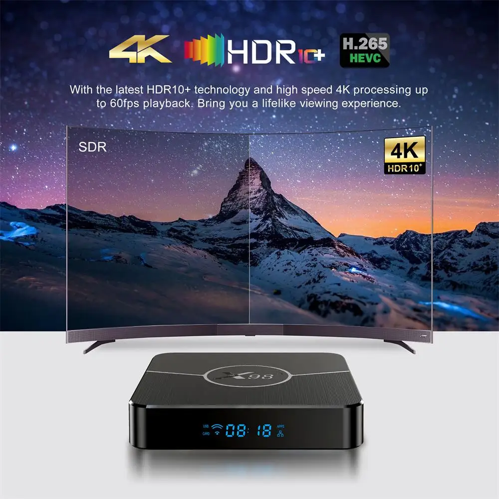 Factory Price Android 11 STB Dual Wifi 5 Amlogic S905W2 TV Box X98 Plus BT5.0 With 2GB/4GB RAM 16GB/32GB/64GB ROM Set Top Box
