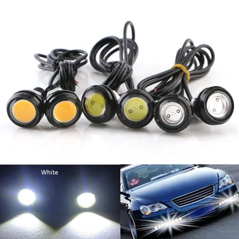 Наружный 12 В постоянного тока 3 Вт 18 мм Автомобильный светодиодный светильник «Орлиный глаз» красный/зеленый/синий/янтарный/белый