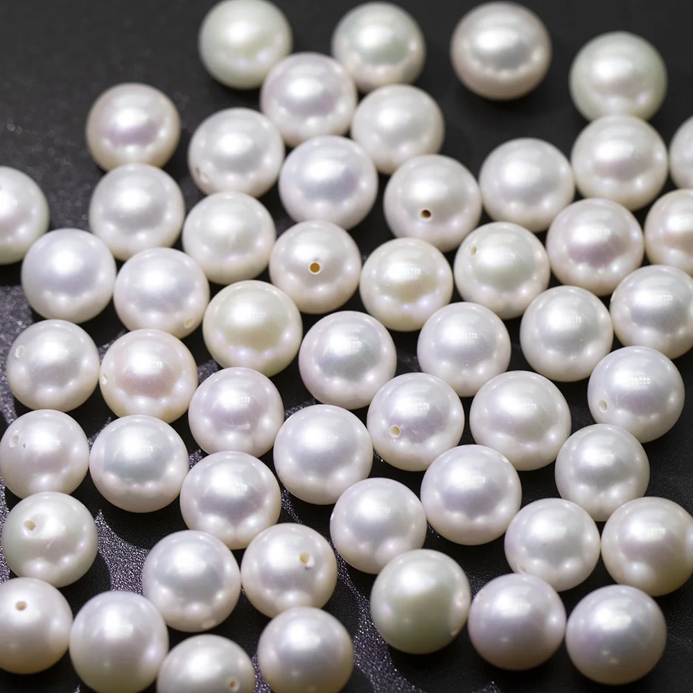 MONETA da 13-14mm BIANCO NATURALE Acqua Dolce Perla Perline per MONETA da 13-14mm BIANCO NATURALE Acqua Dolce Perla Perline per