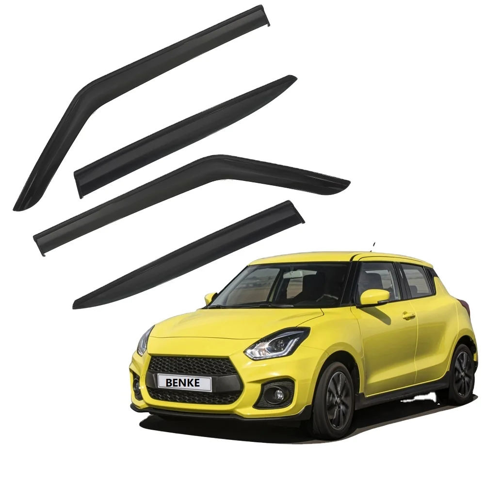 4pcs Car Wind Deflectors for 2018-2022 Suzuki Swift Custom Car Wind Deflector Wind Visors Rain Guards