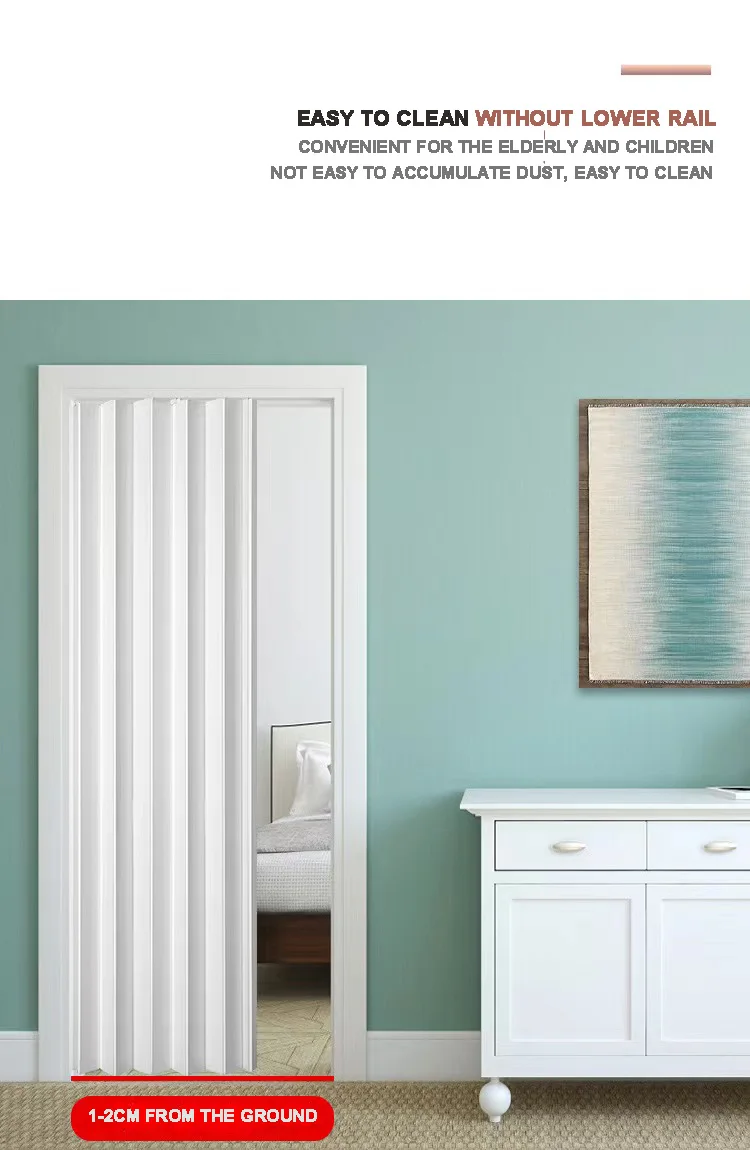 Pvc Accordion Partition Wall Doors Toilet Interior Folding Sliding Pvc