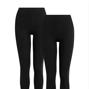 New Arrival Women's Solid Color Full Length Stretch Leggings Thin 2-Piece Set