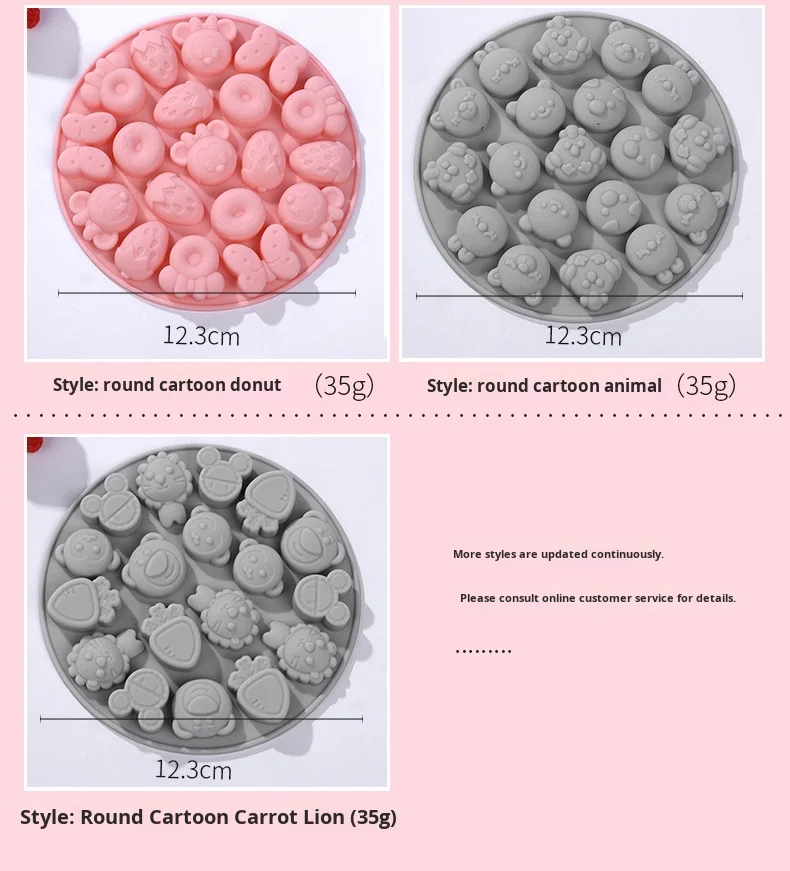 Circular Creative DIY Reusable Non-Stick Soft Candy Mold Silicone Chocolate Ice Grid Drop Glue Mold Biscuit Baking Tool supplier