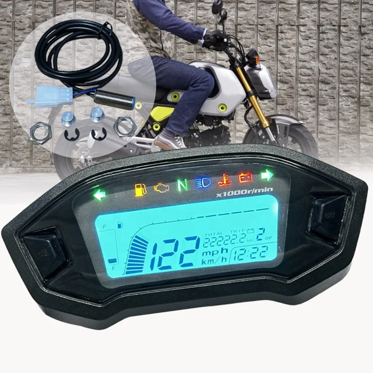 Digital Motorcycle Speedometer Odometer Gauge - Replacement For Honda Grom 125 MSX125 Accessories