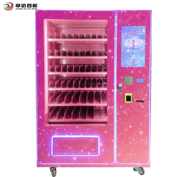 Custom Design Pink Lashes Hair Bundles Wigs Vending Machine With Card ...