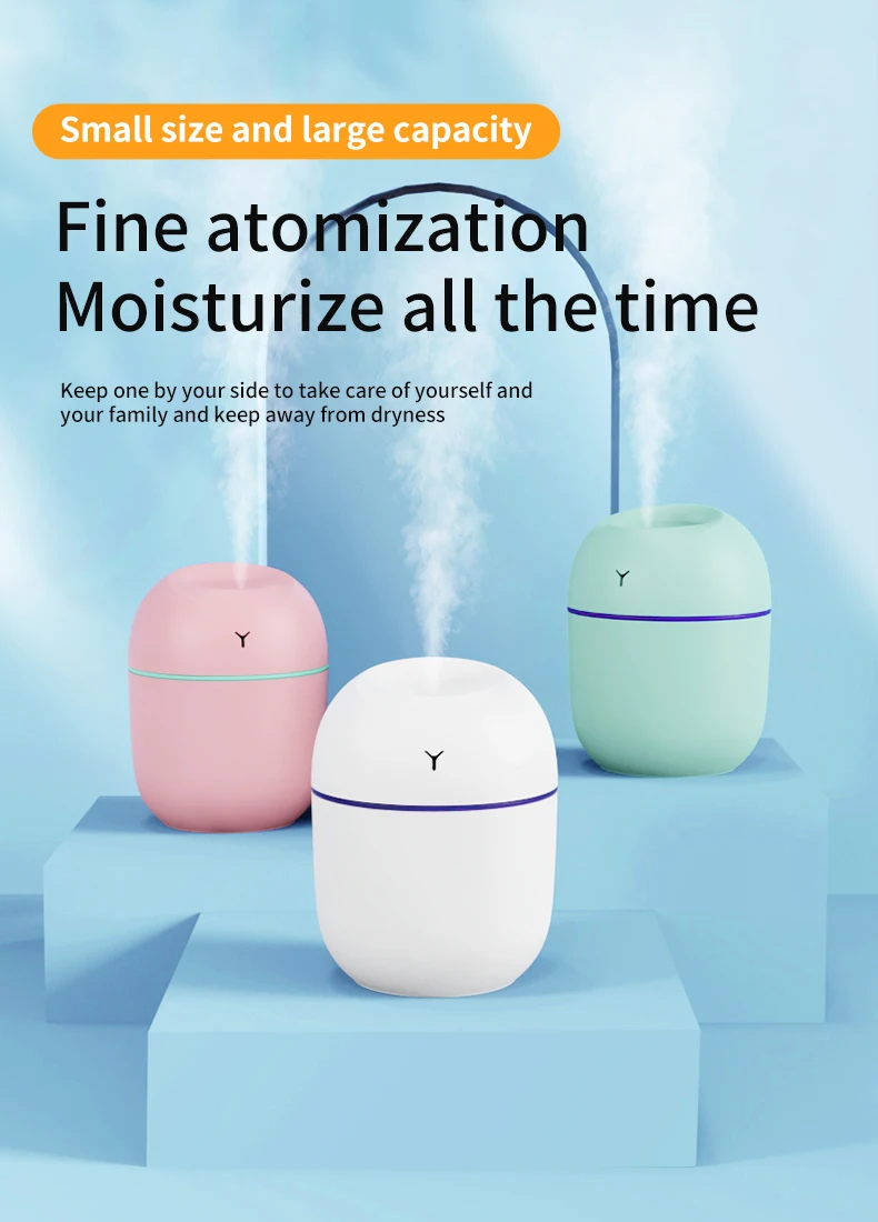 Ultrasonic 220ml Mini Humidifier Aroma Oil Diffuser Usb Cool Mist ...