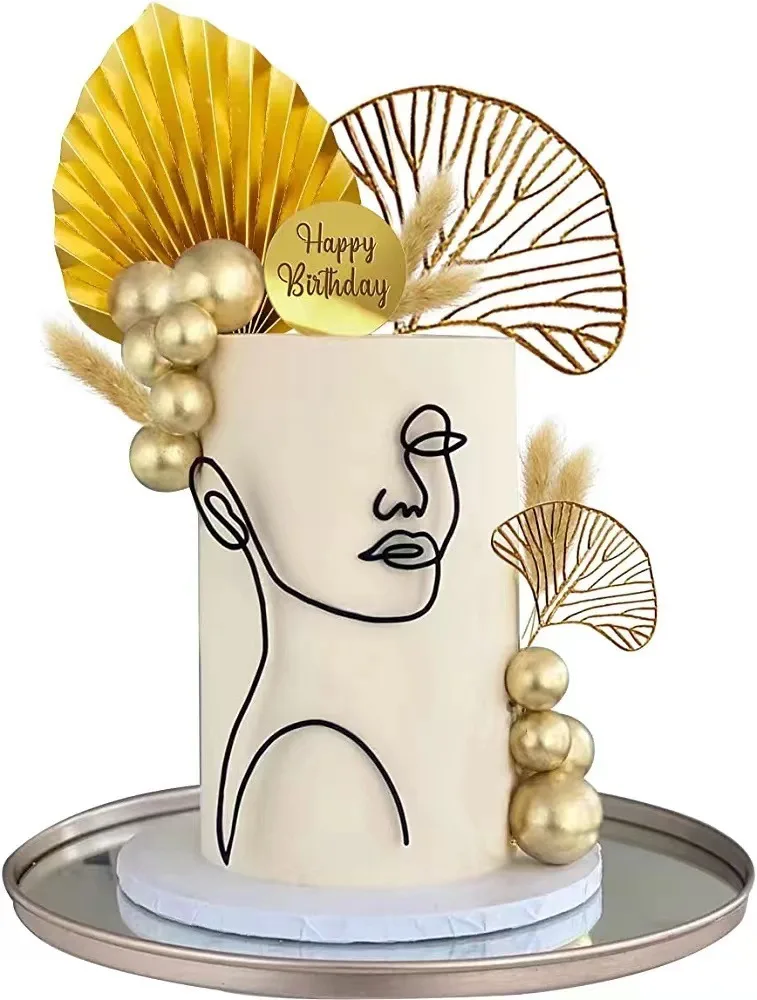 12-Pack Acrylic Happy Birthday Cake Toppers - Glittery Party Decorations