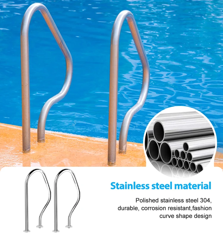 304 Stainless Steel Steps Handrail Swimming Pool Ladder
