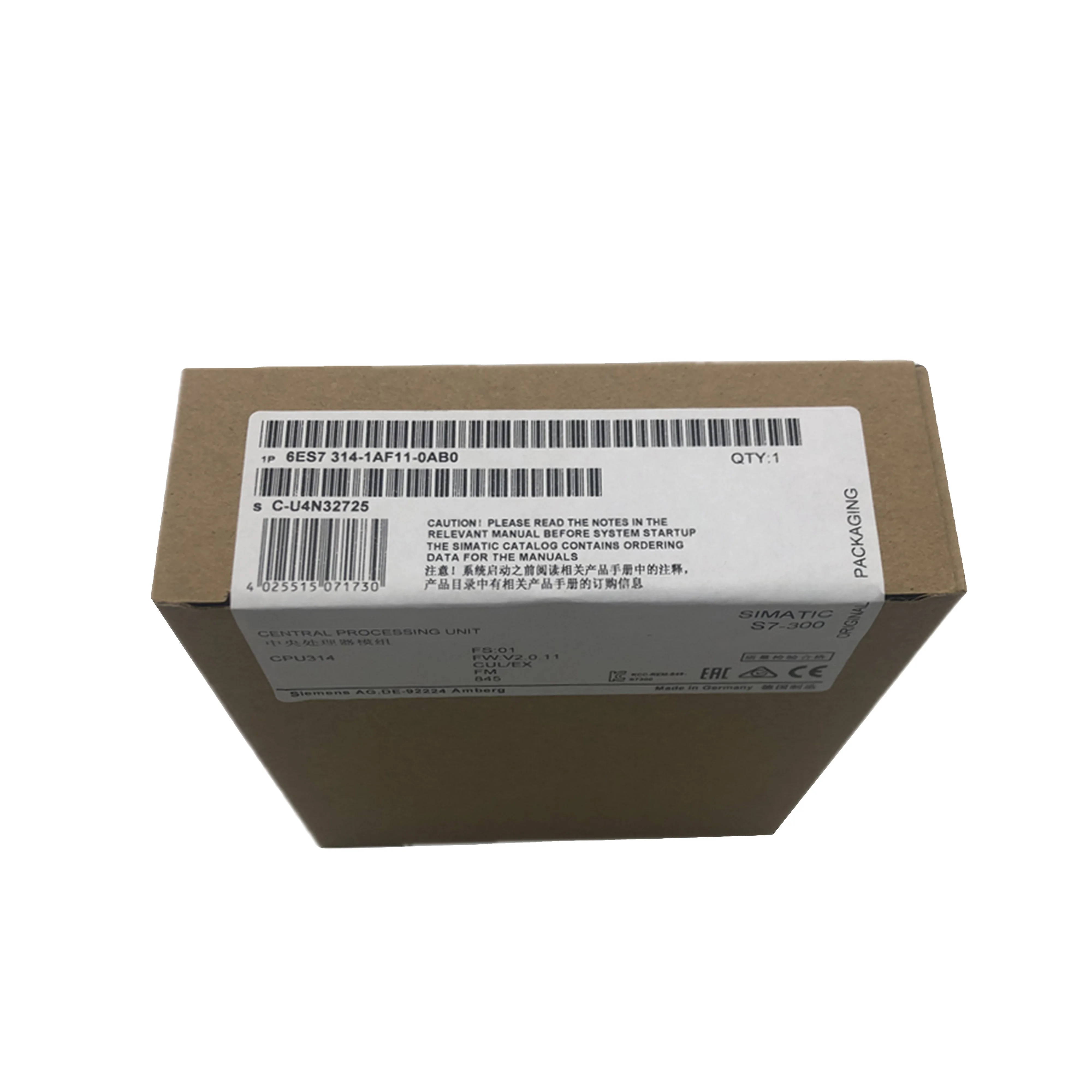 New Original 6ES7314-1AF11-0AB0 6es73141af110ab0 SIMATIC S7-300 Central Processing Unit Stock in Warehouse